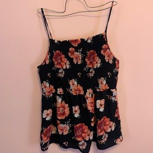 Stretchy floral crop top